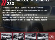 [BLACK FRIDAY] 1971 Mercedes Benz 230