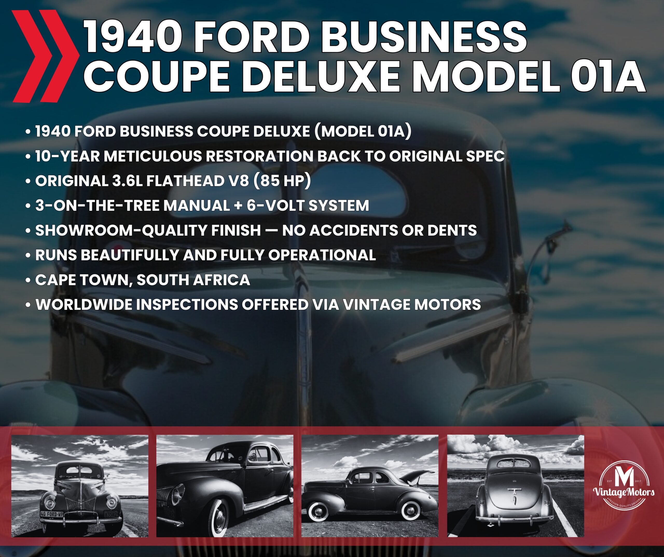 [BLACK FRIDAY] 1940 Ford Business Coupe Deluxe Model 01A