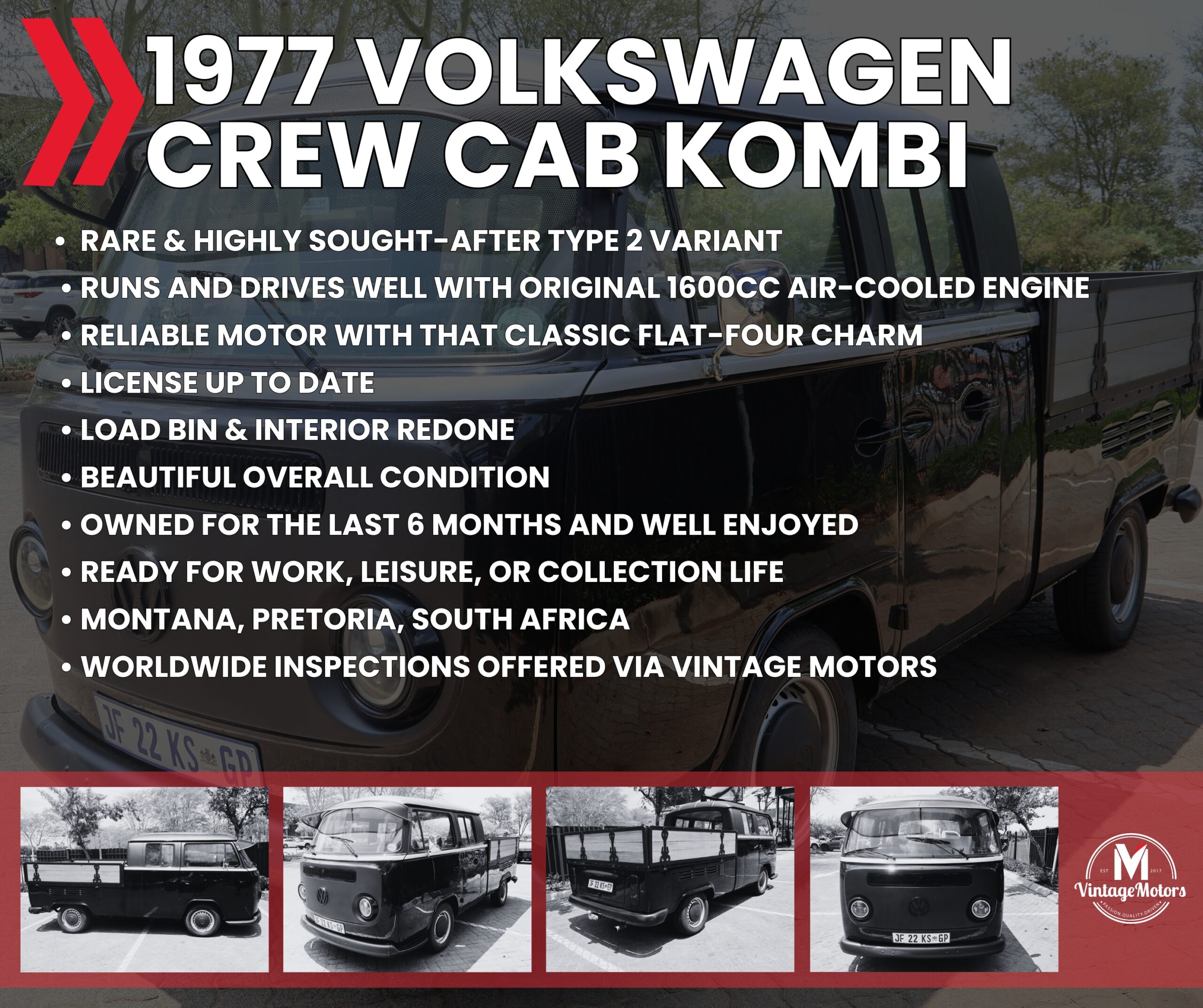 [BLACK FRIDAY] 1977 Volkswagen Crewcab Kombi